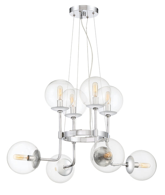 Welton Eight Light Chandelier in Chrome