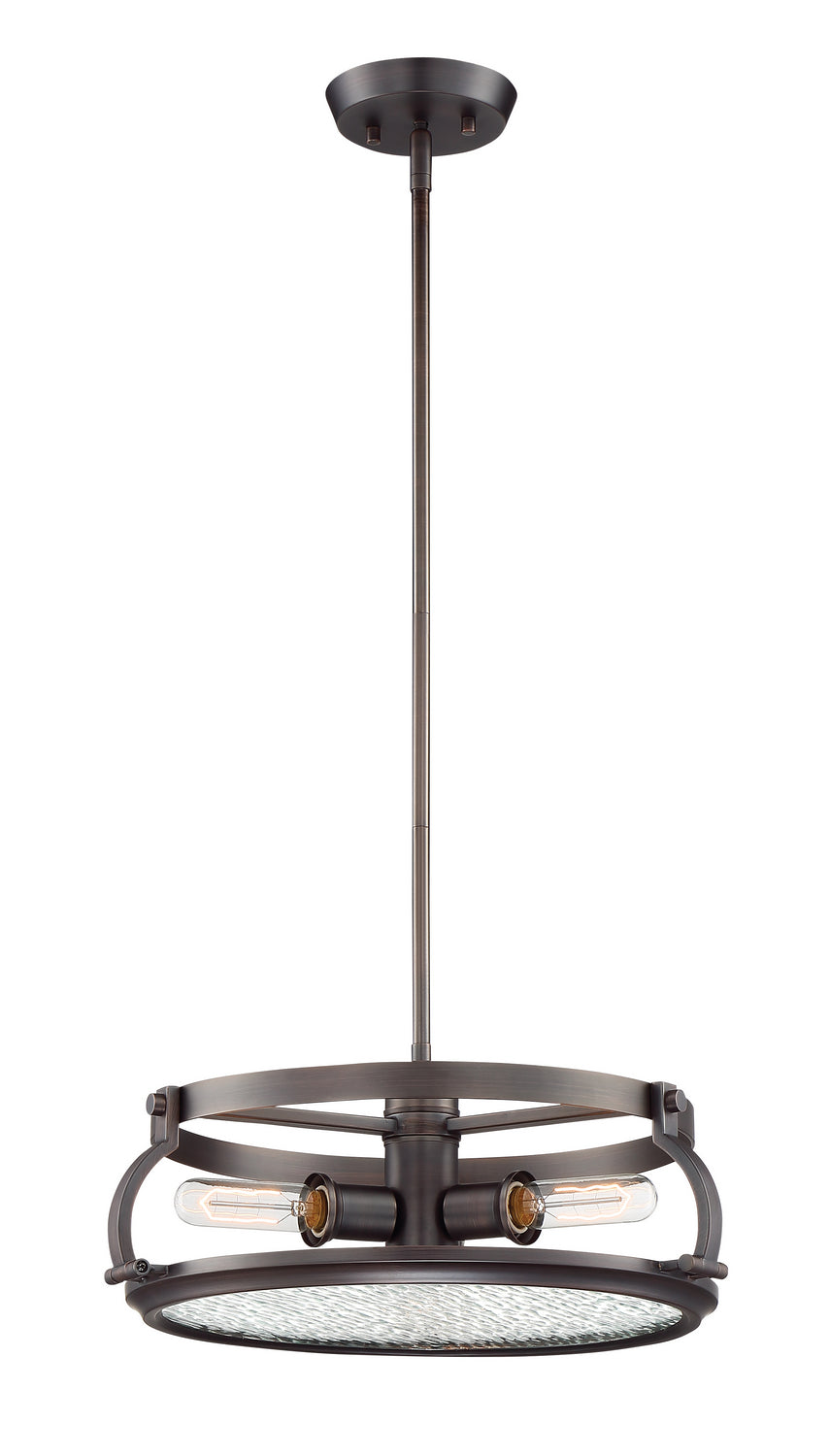 Eaton Three Light Pendant in Satin Copper Bronze