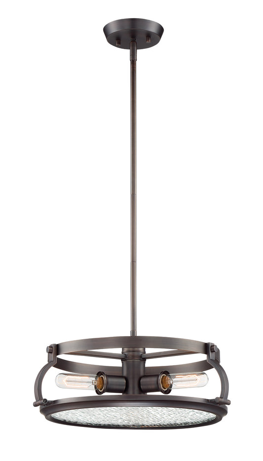 Eaton Three Light Pendant in Satin Copper Bronze