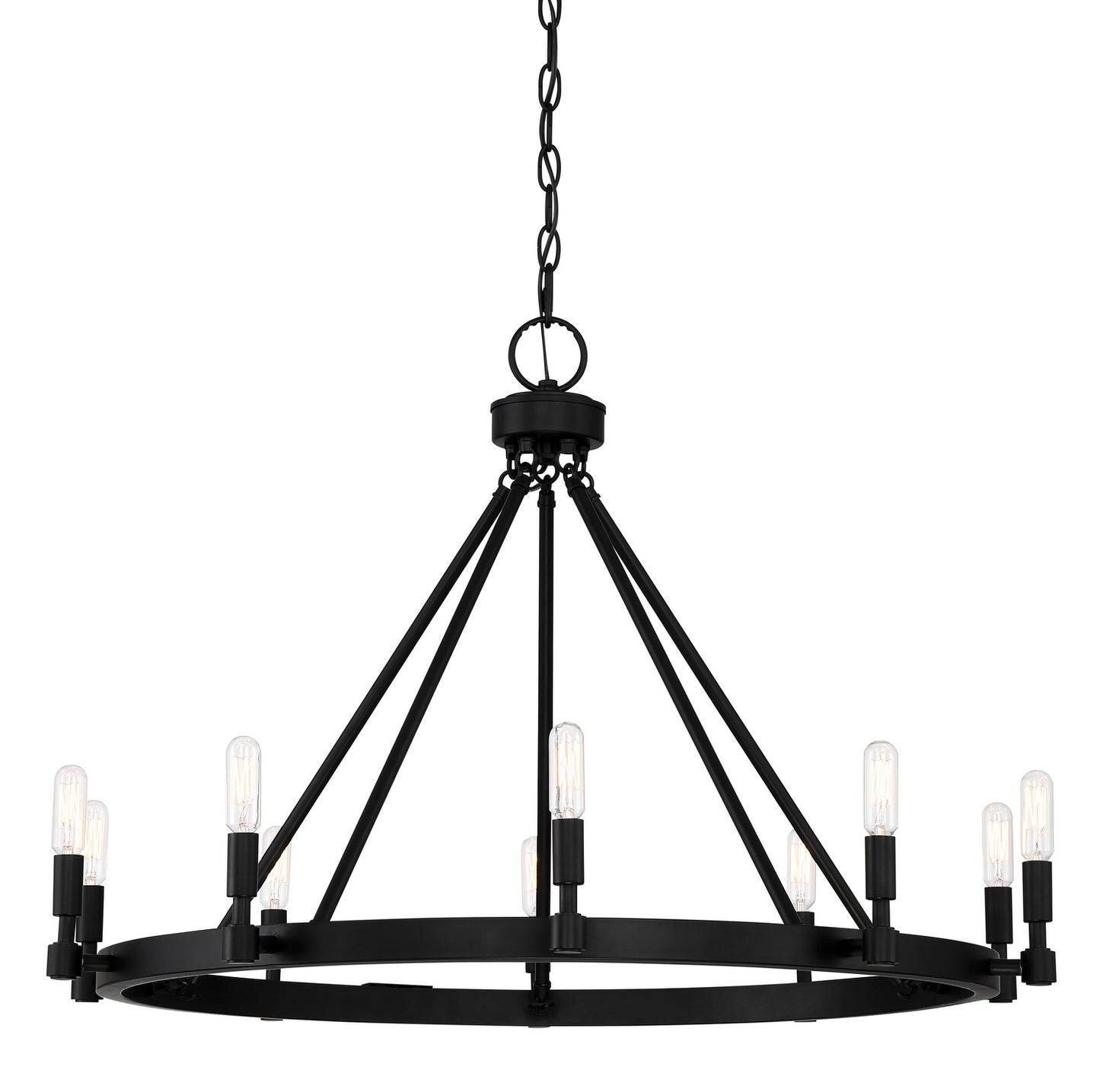 Fiora Ten Light Chandelier in Black