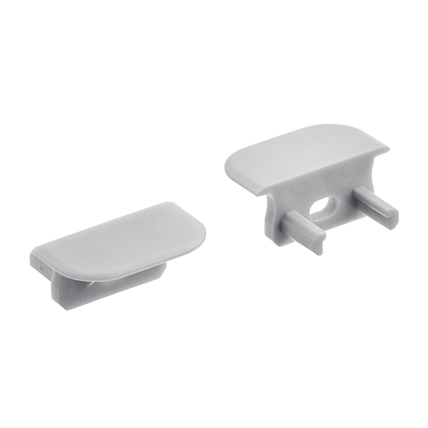 Ils Te Series Tape Extrusion End Cap 5 Pair in Silver