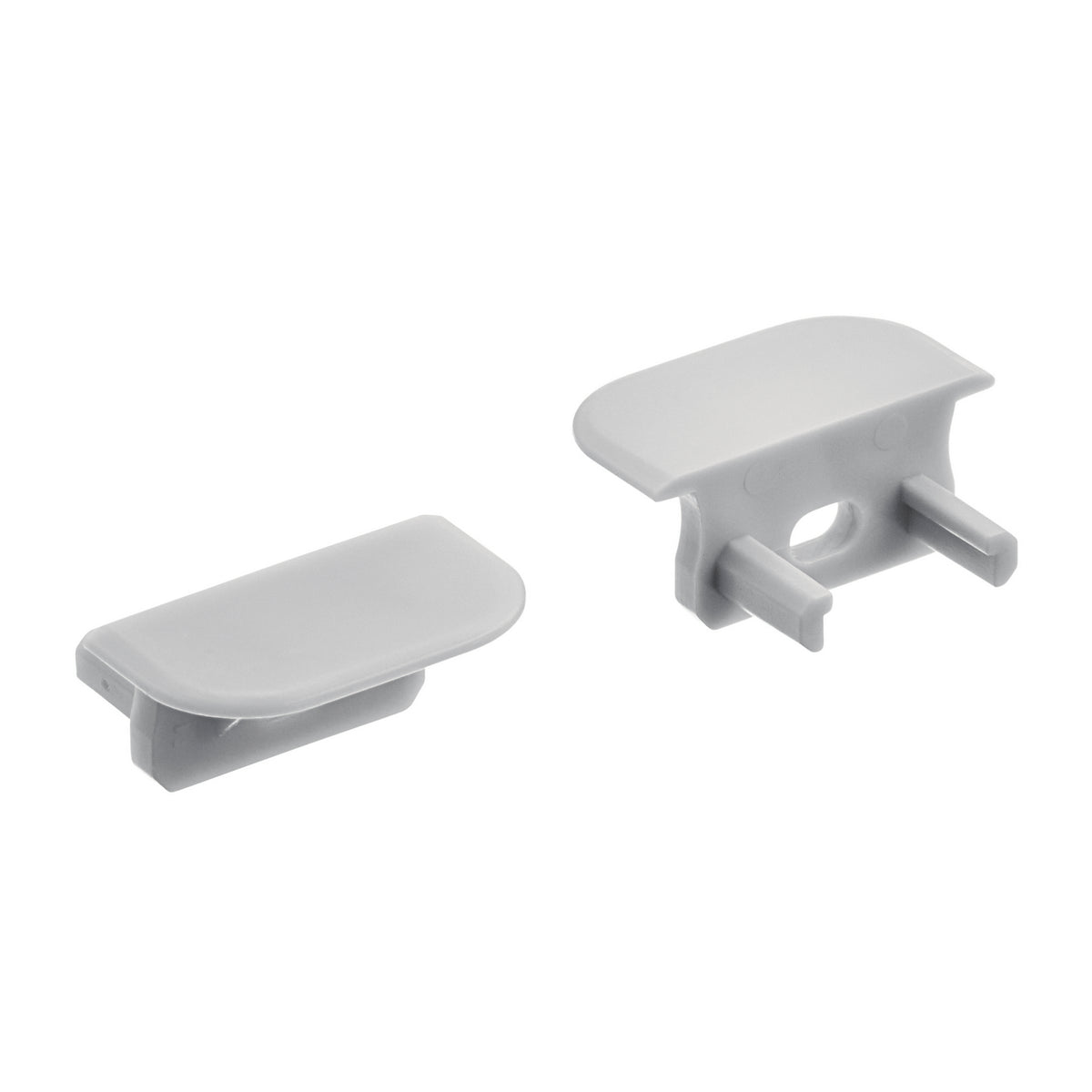 Ils Te Series Tape Extrusion End Cap 5 Pair in Silver