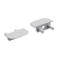 Ils Te Series Tape Extrusion End Cap 5 Pair in Silver