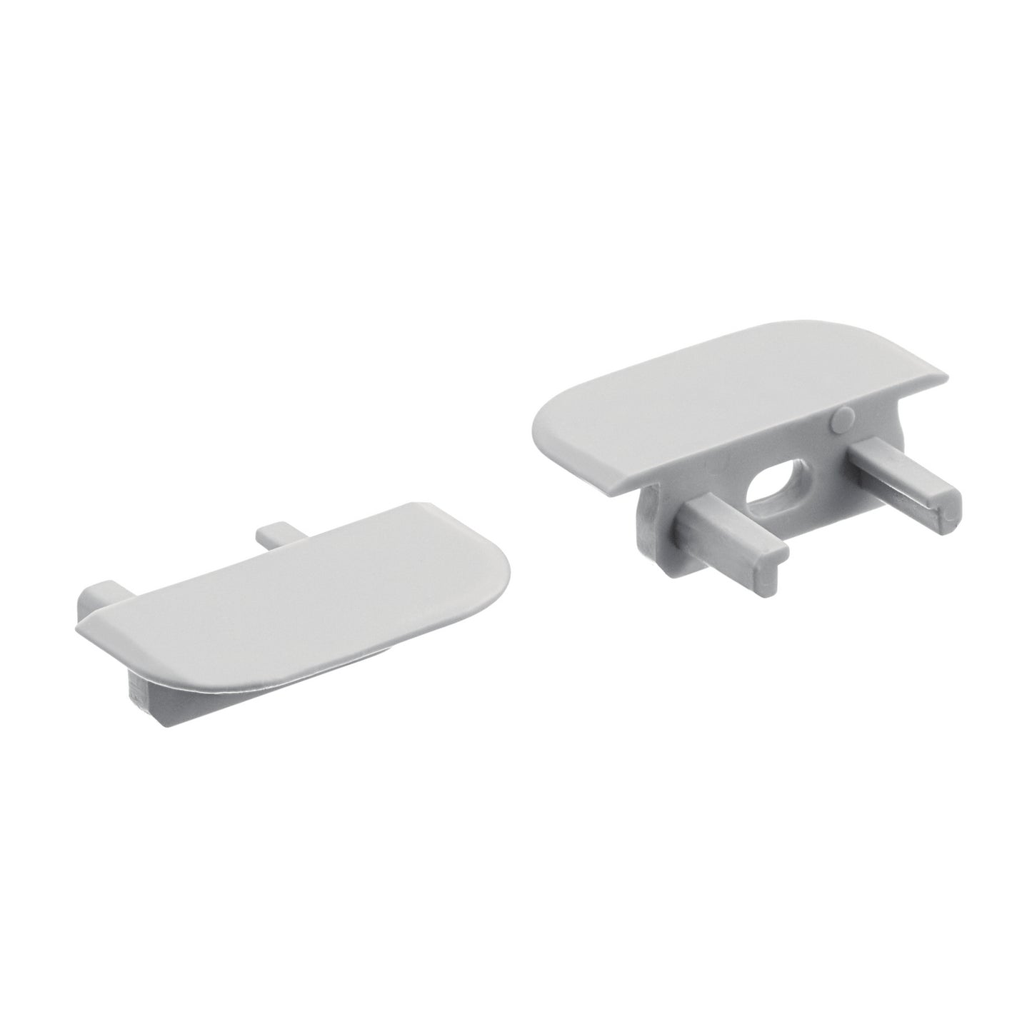 Ils Te Series Tape Extrusion End Cap 5 Pair in Silver