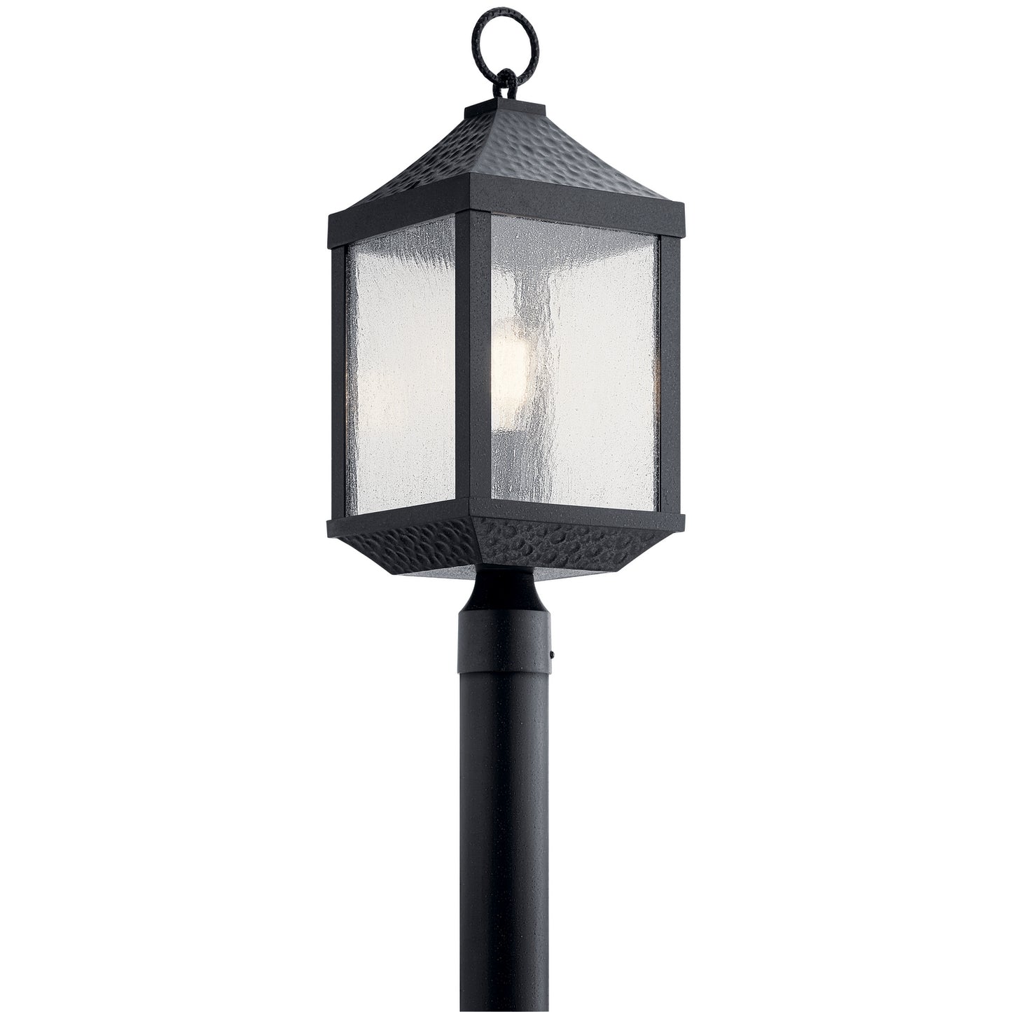 Springfield One Light Outdoor Post Mount in Distressed Black