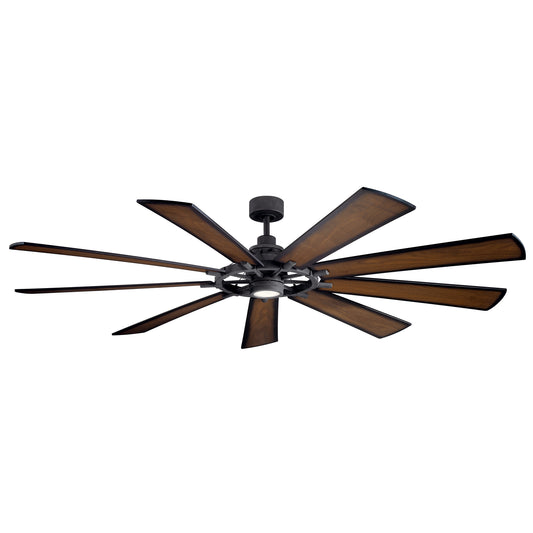 Gentry Xl 85"Ceiling Fan in Distressed Black
