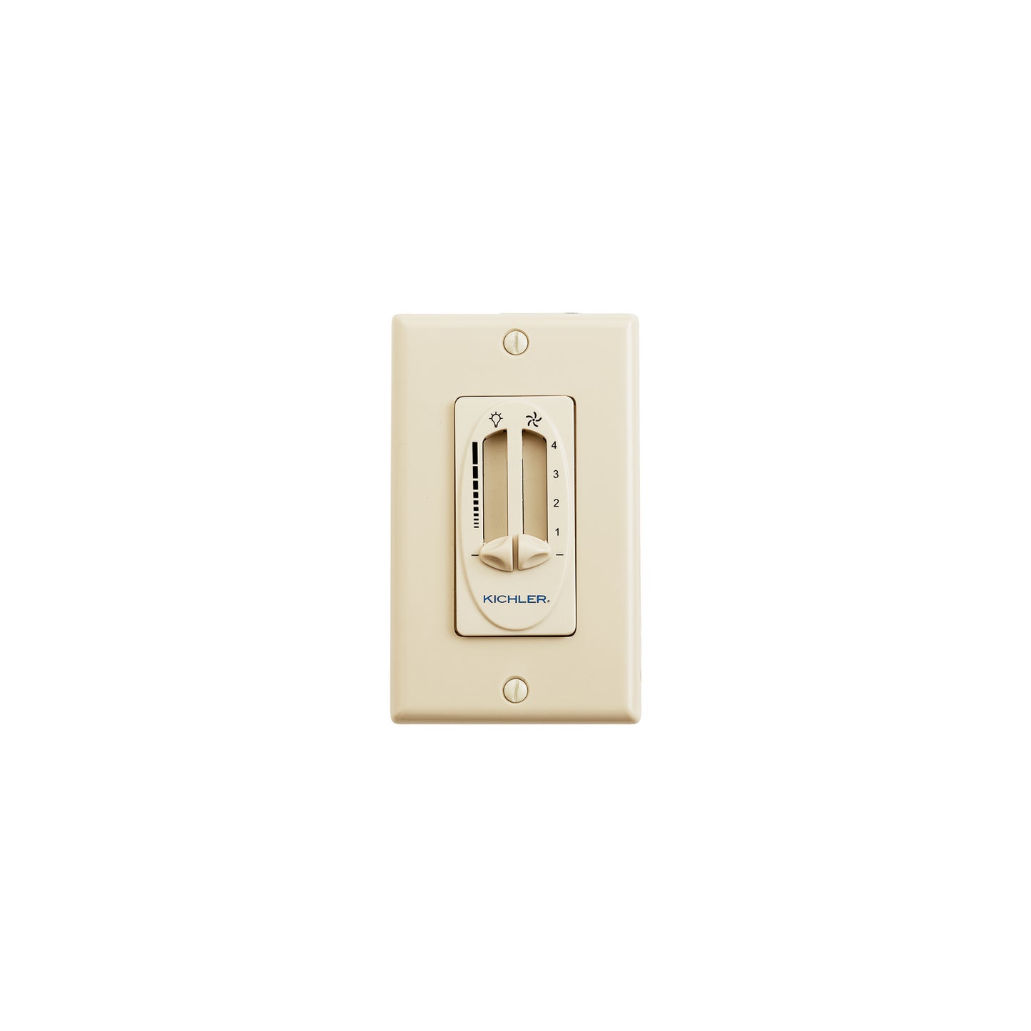 Accessory Fan 4 Speed-Light Dimmer in Ivory (Not Painted)