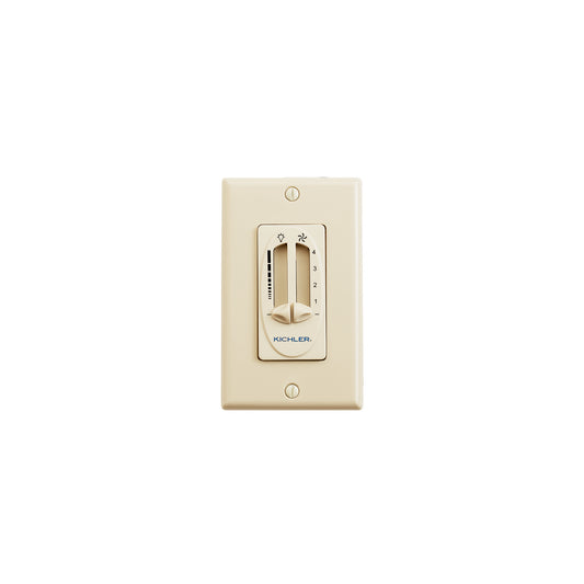 Accessory Fan 4 Speed-Light Dimmer in Ivory (Not Painted)