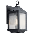 Springfield One Light Outdoor Wall Mount in Distressed Black