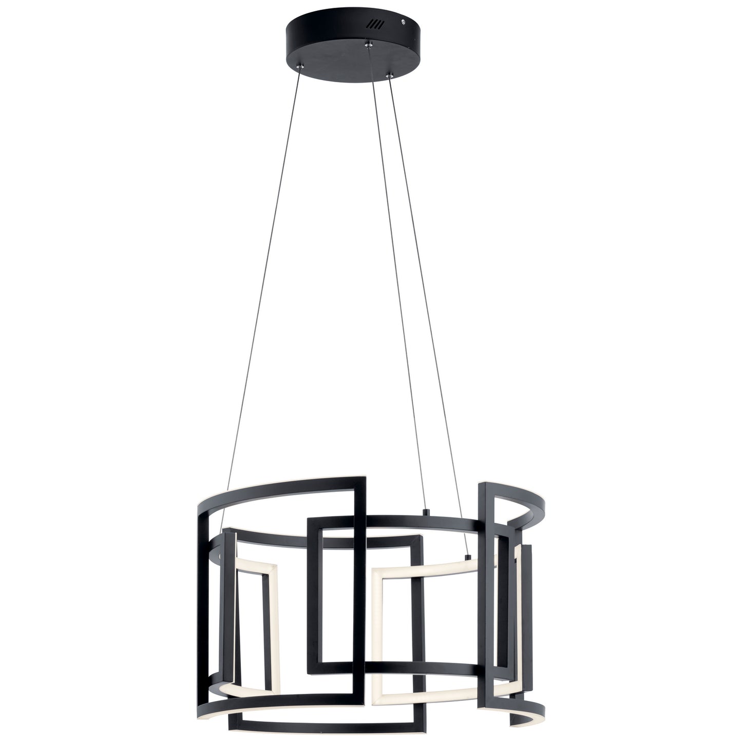 Melko LED Chandelier in Black