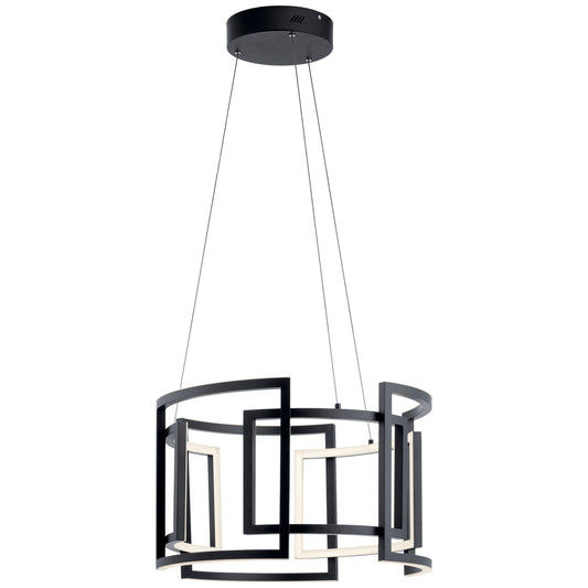 Melko LED Chandelier in Black