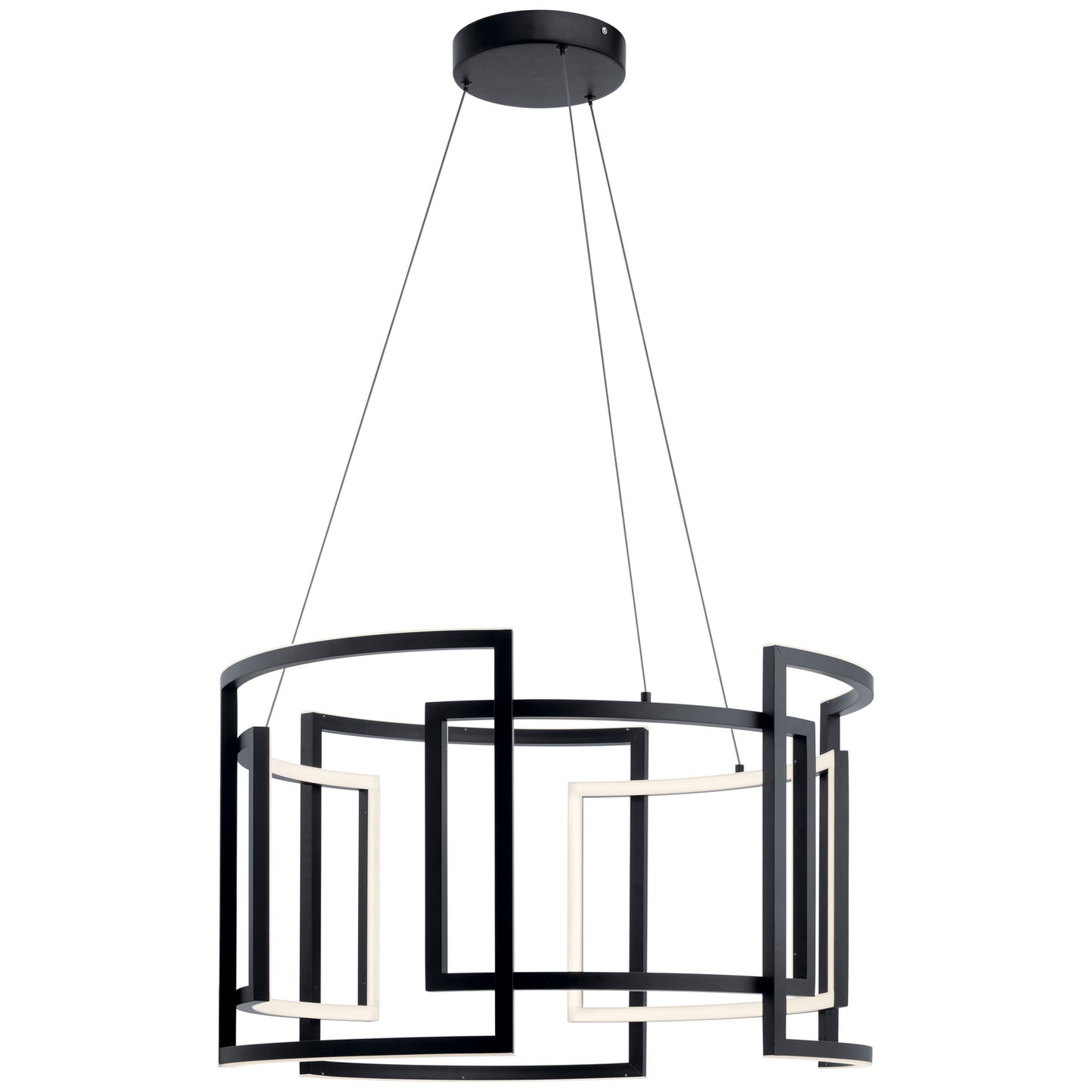 Melko LED Chandelier in Black