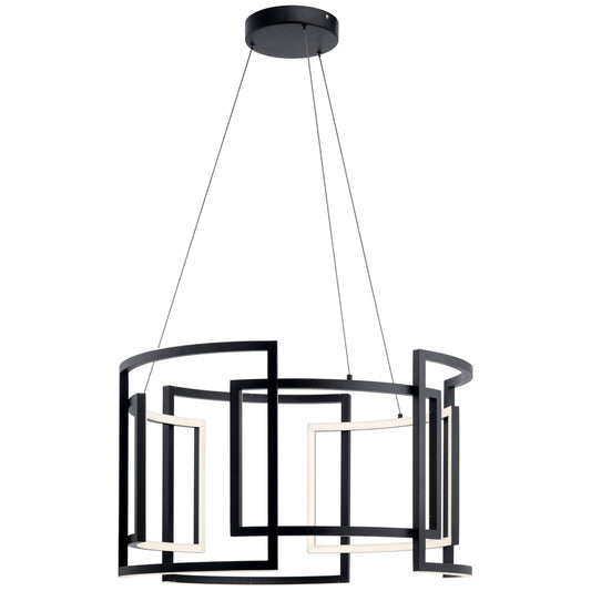 Melko LED Chandelier in Black