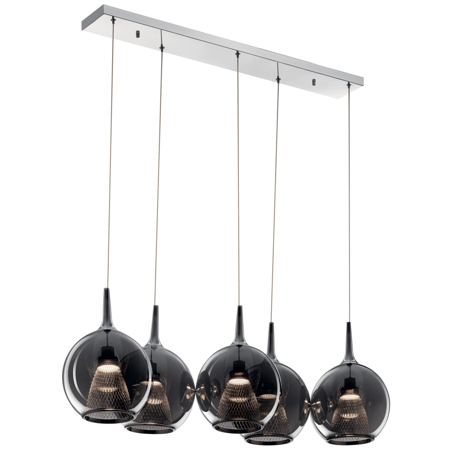 Zin LED Linear Chandelier in Chrome