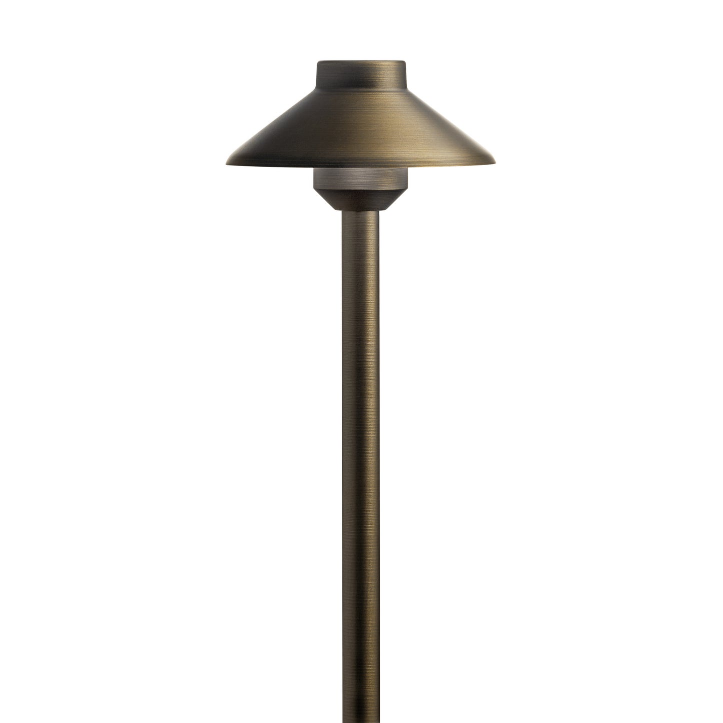 Cbr Led Integrated Stepped Dome LED Path in Centennial Brass