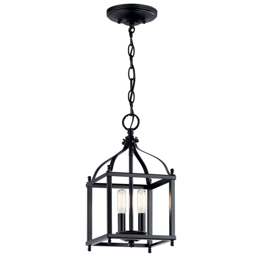Larkin Two Light Pendant in Black