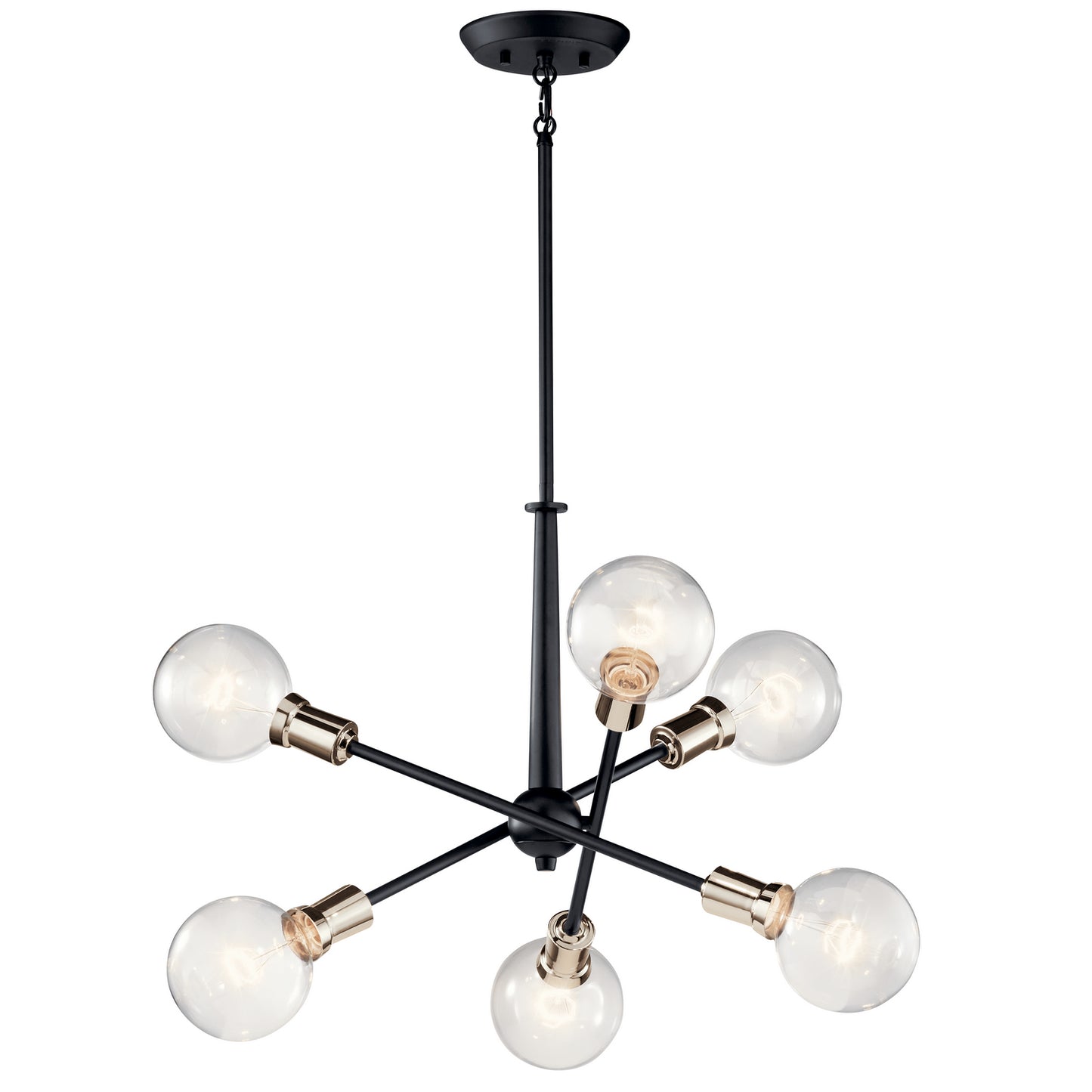 Armstrong Six Light Chandelier in Black