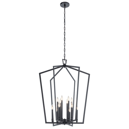 Abbotswell 12 Light Foyer Chandelier in Black