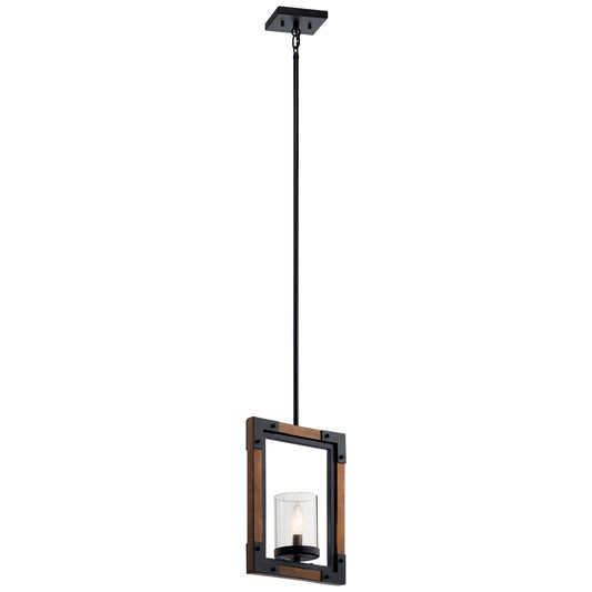 Marimount One Light Mini Pendant in Auburn Stained