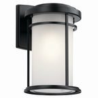 Toman One Light Outdoor Wall Mount in Black