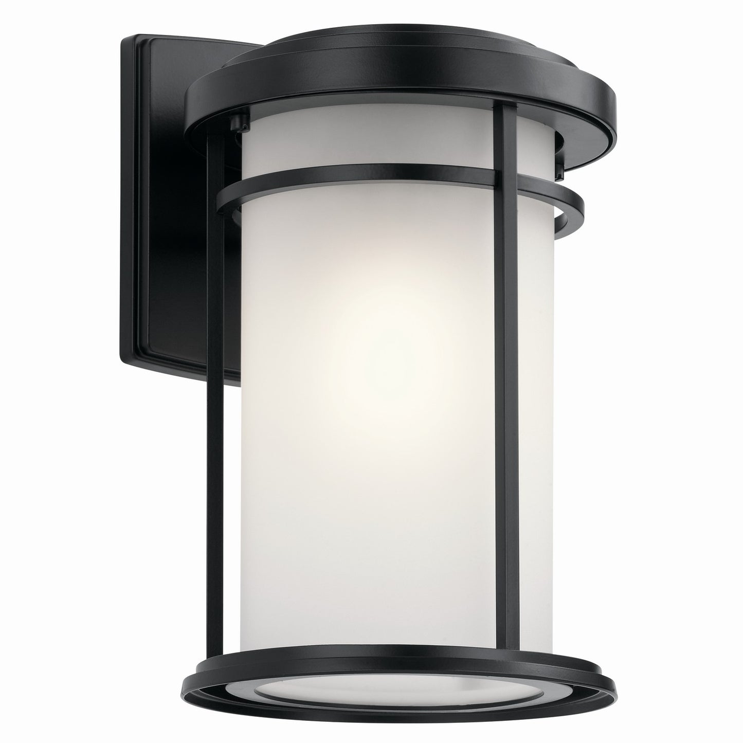 Toman One Light Outdoor Wall Mount in Black