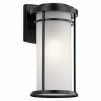 Toman One Light Outdoor Wall Mount in Black