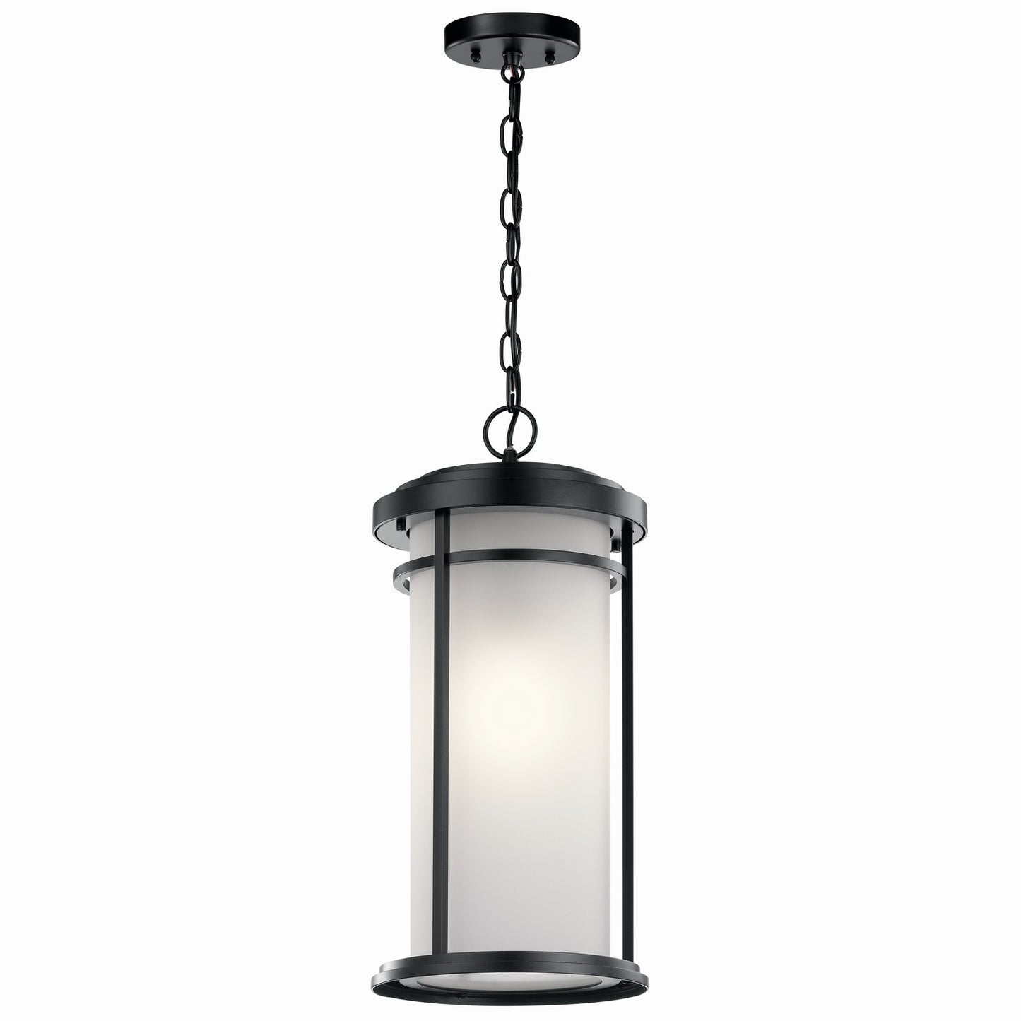 Toman One Light Outdoor Pendant in Black