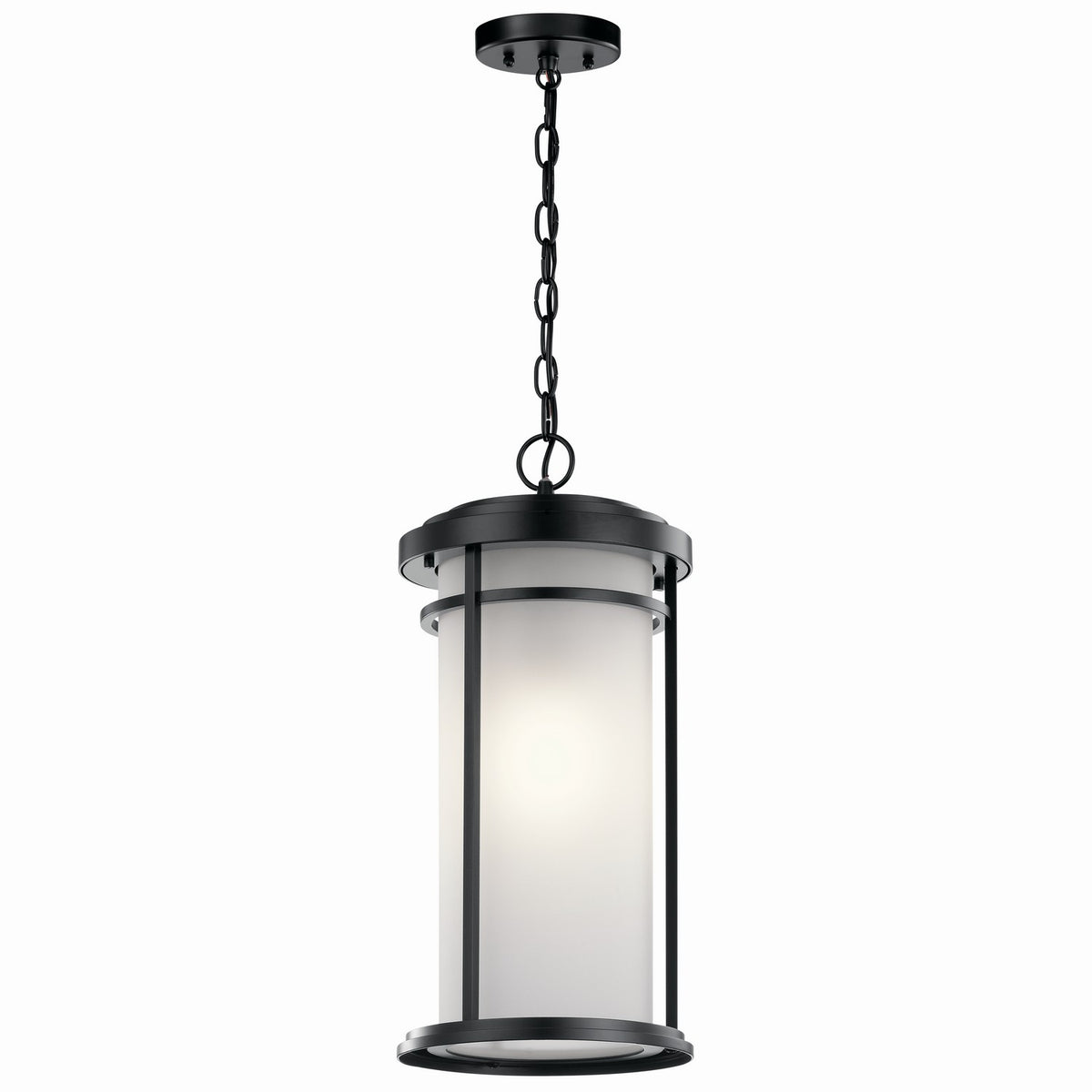 Toman One Light Outdoor Pendant in Black