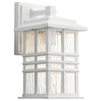 Beacon Square One Light Outdoor Wall Mount in White