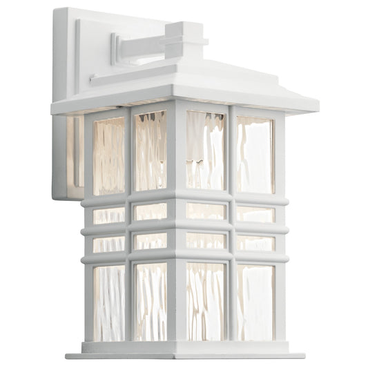 Beacon Square One Light Outdoor Wall Mount in White