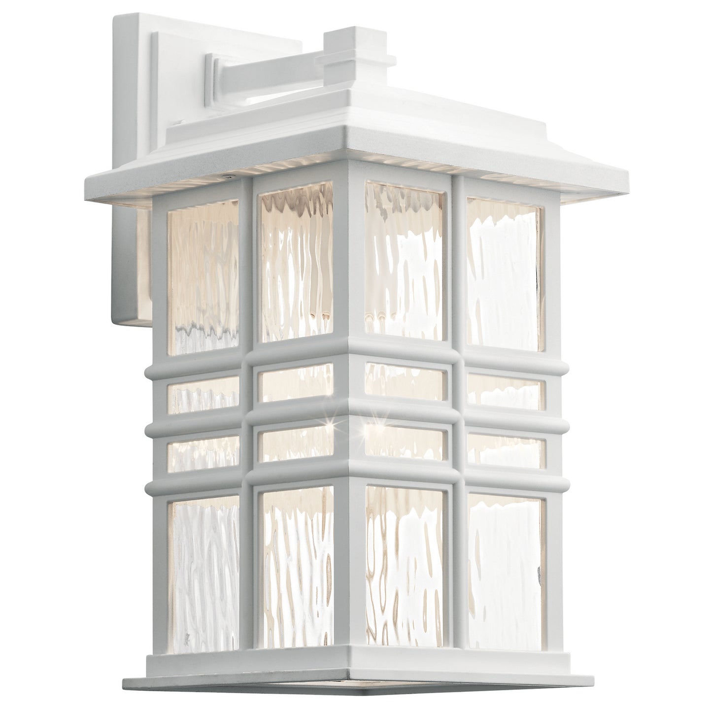 Beacon Square One Light Outdoor Wall Mount in White