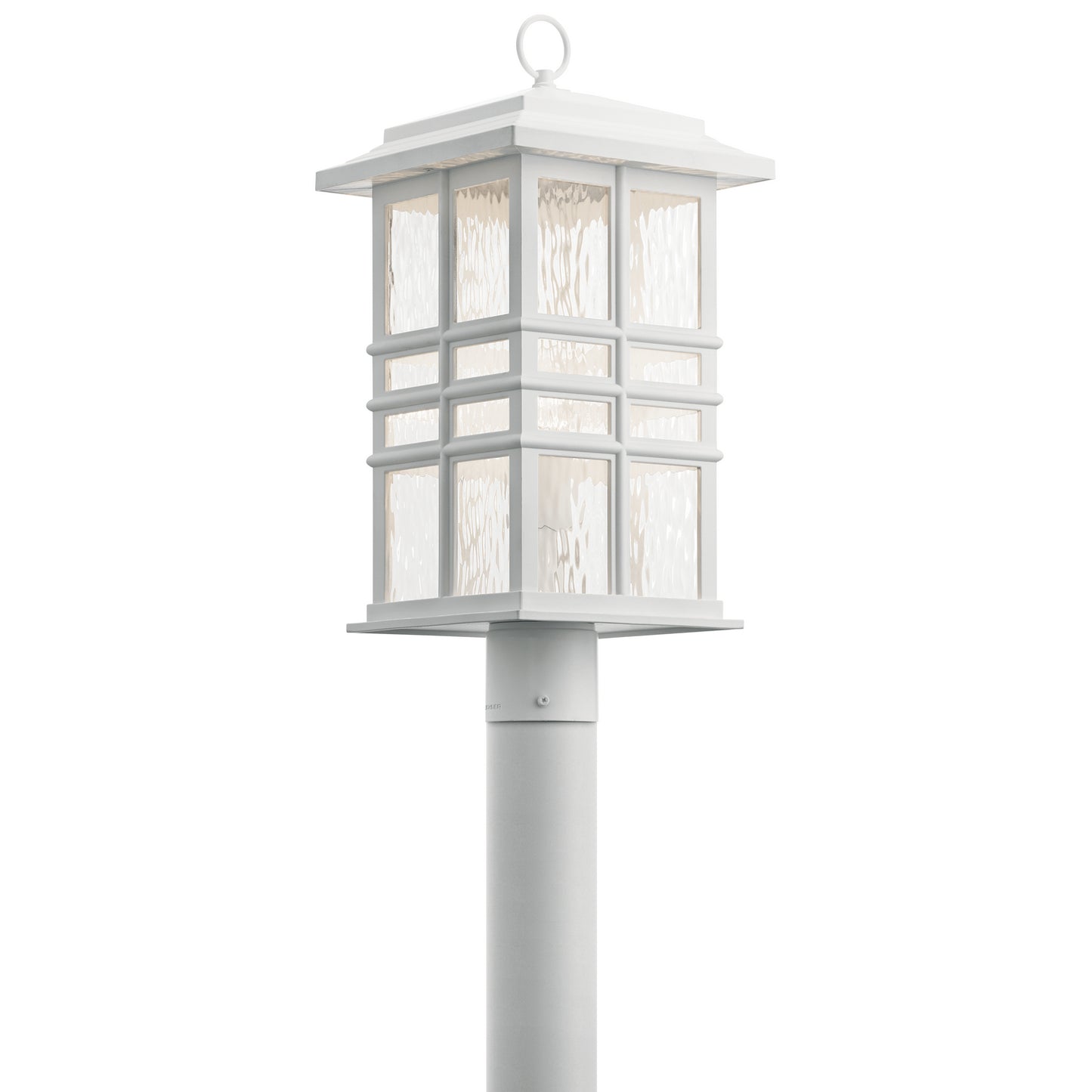 Beacon Square One Light Outdoor Post Mount in White