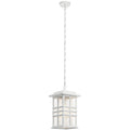 Beacon Square One Light Outdoor Pendant in White