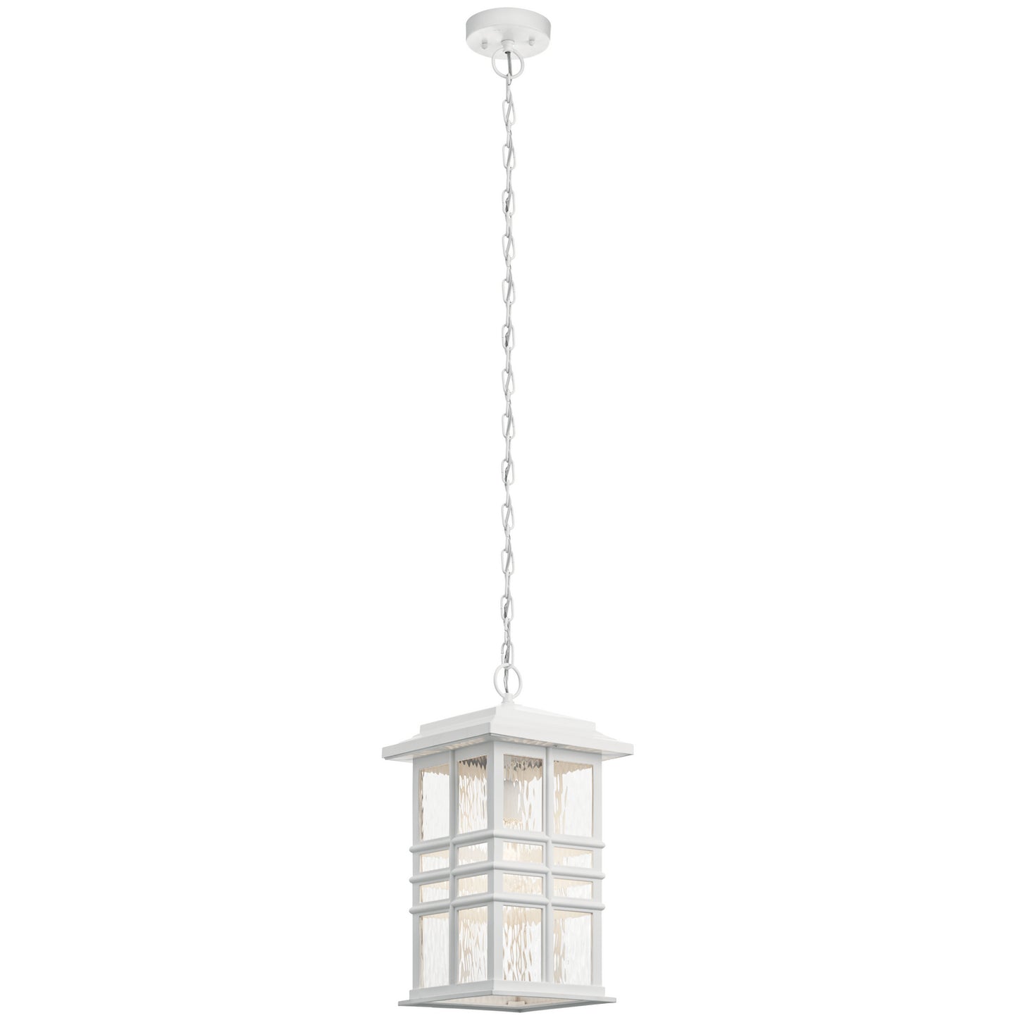 Beacon Square One Light Outdoor Pendant in White