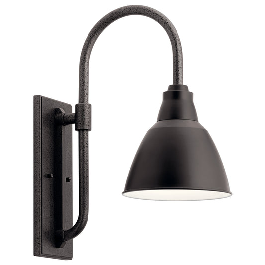 Pellinord One Light Outdoor Wall Mount in Black