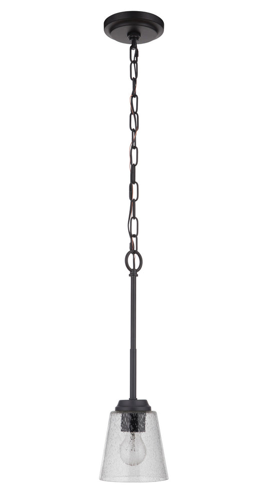 Tyler One Light Mini Pendant in Flat Black