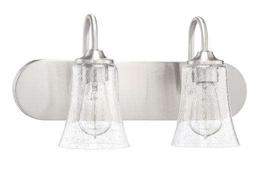 Gwyneth Two Light Vanity in Brushed Polished Nickel