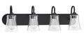 Craftmade - 50404-FB - Four Light Vanity - Gwyneth - Flat Black