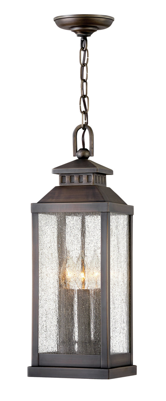 Revere LED Hanging Lantern in Blackened Brass