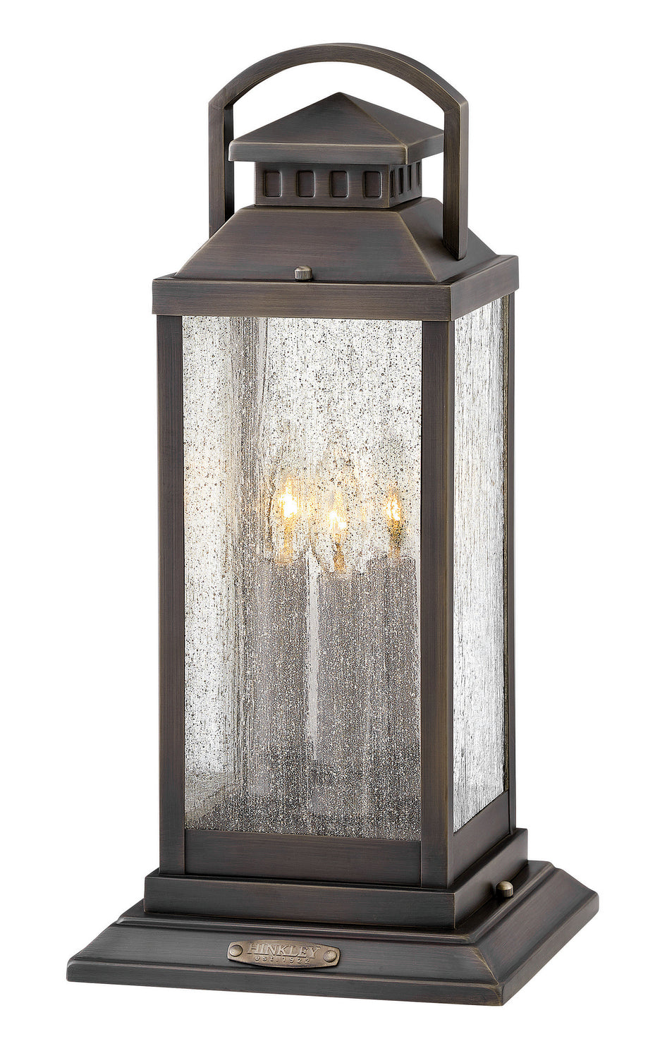 Revere LED Pier Mount in Blackened Brass