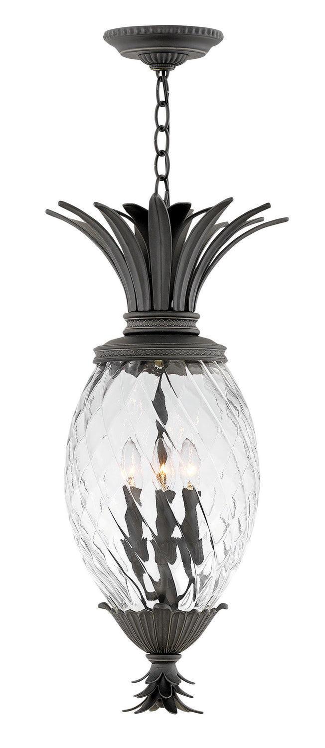 Plantation LED Hanging Lantern in Museum Black