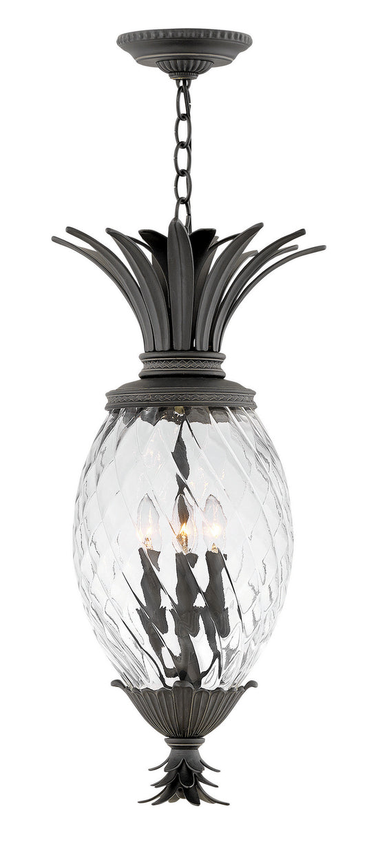 Plantation LED Hanging Lantern in Museum Black