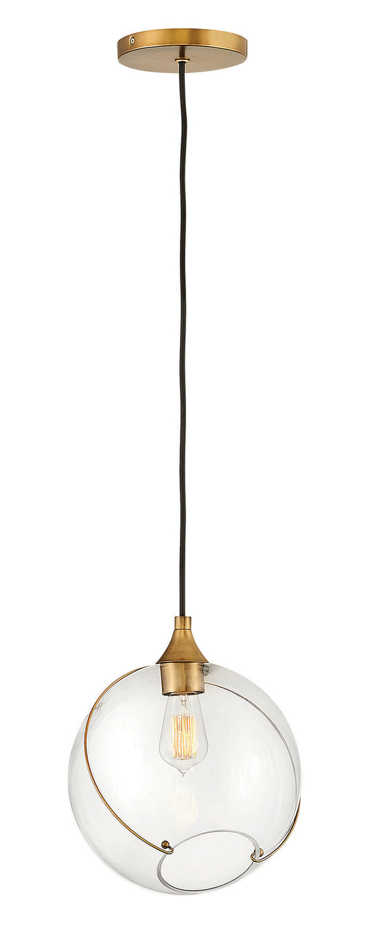 Skye LED Pendant in Heritage Brass