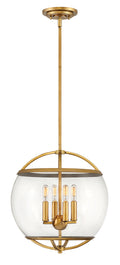 Calvin LED Pendant in Heritage Brass