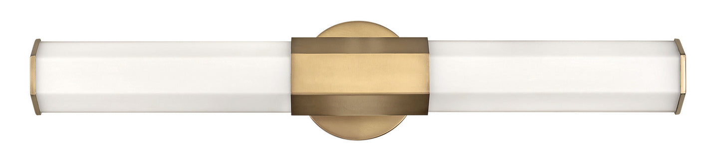 Facet LED Vanity in Heritage Brass