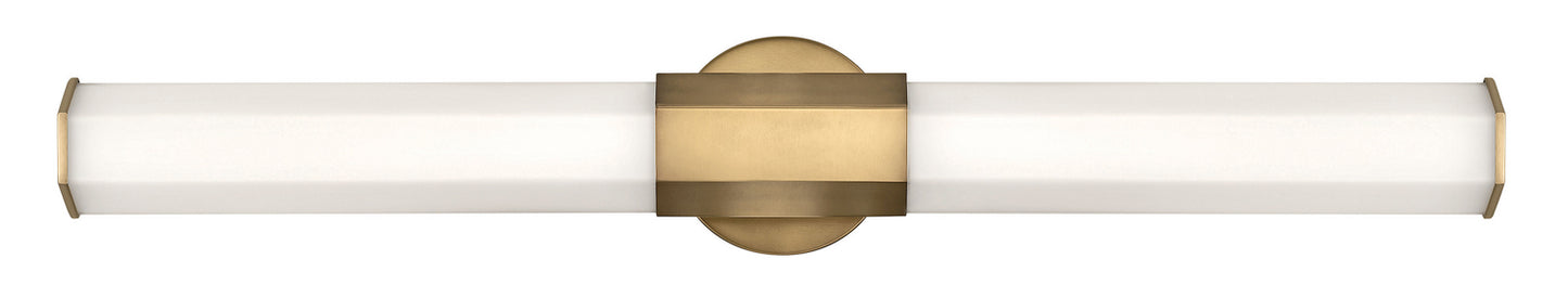 Facet LED Vanity in Heritage Brass