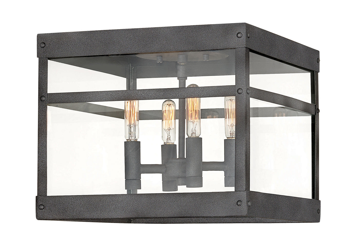 Porter LED Flush Mount in Aged Zinc