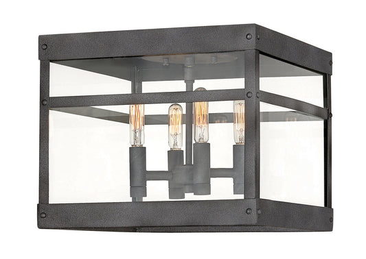 Porter LED Flush Mount in Aged Zinc