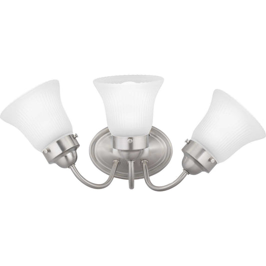 Progress Lighting - P3289-09ET - Three Light Bath Bracket - Fluted Glass-Etched - Brushed Nickel