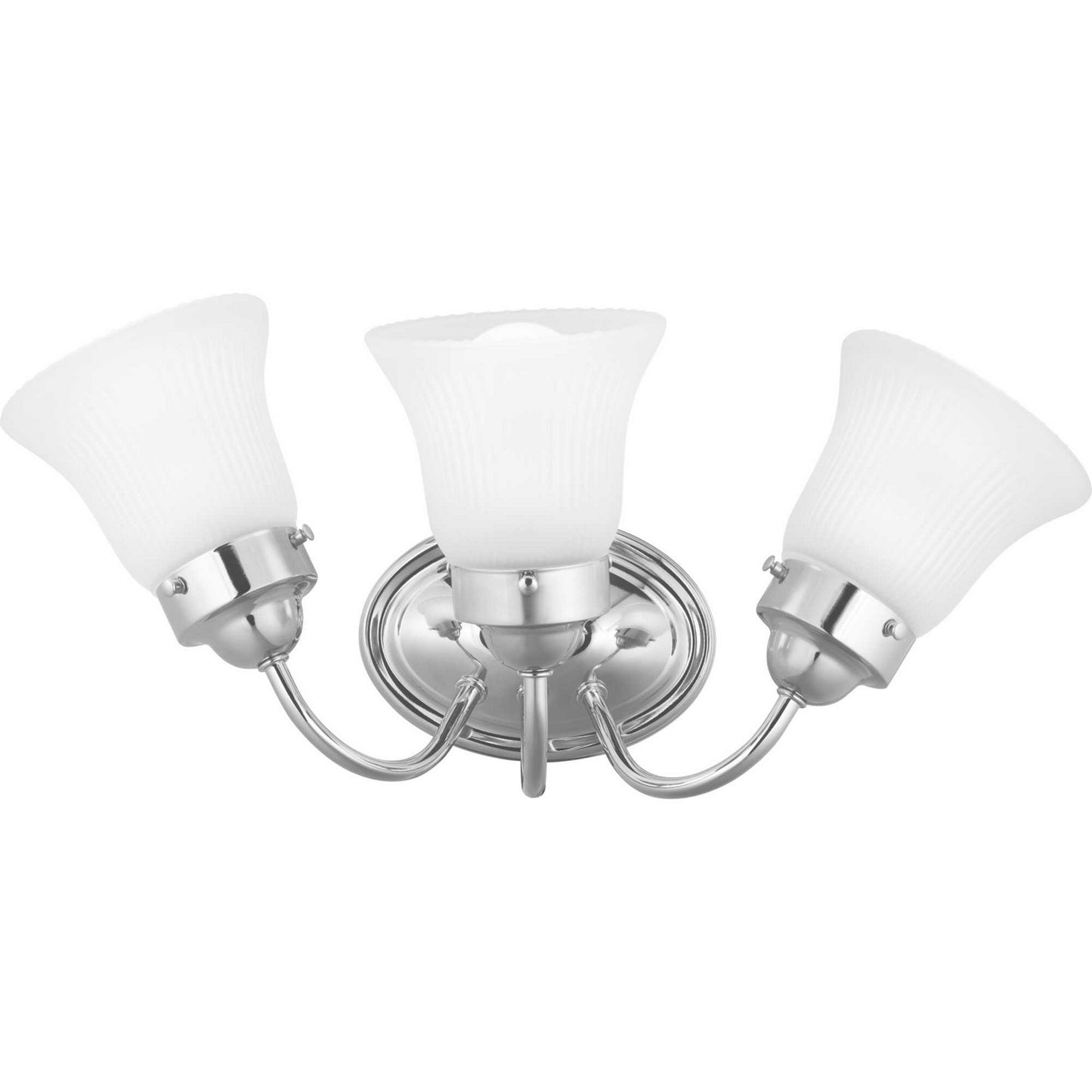 Progress Lighting - P3289-15ET - Three Light Bath Bracket - Fluted Glass-Etched - Polished Chrome